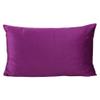 12x20 Inch Set of 2 Rectangle Lumbar Velvet Soft Throw Pillow Cases Solid Cushion Covers Home Decorative for Couch Sofa Bedroom, Purple Magenta view 2