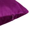 12x20 Inch Set of 2 Rectangle Lumbar Velvet Soft Throw Pillow Cases Solid Cushion Covers Home Decorative for Couch Sofa Bedroom, Purple Magenta view 4