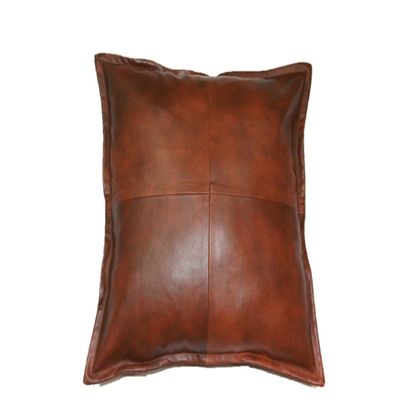 Aaron Craft Lambskin Leather Cushion Pillow Cover (Tan-P, 16x16)