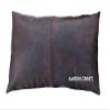 Aaron Craft Lambskin Leather Cushion Pillow Cover (Brown, 20x26) view 1