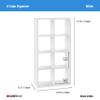 ClosetMaid 4583 Heavy Duty Decorative Bookcase Open Back 8-Cube Storage Organizer in White with Hardware for Closet, Office, or Toys, 57.95" H x 29.84" W view 3