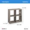 ClosetMaid 4-Cube Decorative Open Back Storage Organizer, Graphite Gray view 3