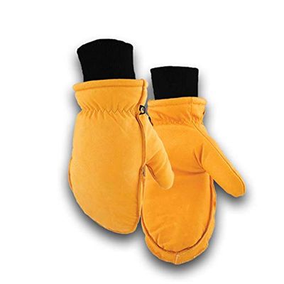 Golden Stag Chopper Mitten 190 - X-Large Leather Gloves for Men & Women - Black - Warm & Durable Winter Work Gloves for Cold Weather Activities