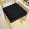 COMFORTANZA Soft 16x16x3 Memory Foam Seat Cushion for Kitchen, Dining, Office Chairs, Cars - Washable Velvety Cover with Waterproof Layer & Non-Slip Base - Comfort & Back Pain Relief - Black view 2