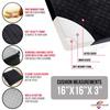 COMFORTANZA Soft 16x16x3 Memory Foam Seat Cushion for Kitchen, Dining, Office Chairs, Cars - Washable Velvety Cover with Waterproof Layer & Non-Slip Base - Comfort & Back Pain Relief - Black view 3