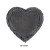 Better Trends 30 Heart Shaped Rugs 100% Cotton Soft Non Slip Doormat Washable Water Absorbent Rugs for Home Entrance Bathroom Shower Floor Decor, Gray Shaggy Border Collection view 3