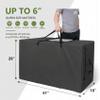 Cuddly Nest Folding Mattress Storage Bag - Heavy Duty Carry Case for Tri-Fold Guest Bed (Fits 6" Queen Mattress,Black) view 3