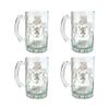 Molloy Irish Family Coat of Arms Beer Stein Set of 4, 16oz  Personalized Heraldic Engraving view 1