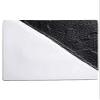 Winco WDP023-201, 11-5/8'' x 7-1/4'' Porcelain Serving Platter, Black&White Ceramic Tray, 2/CS view 1