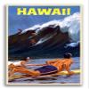 Magnet 1950s Hawaii Surfing Vintage Style Travel Magnet Vinyl Magnetic Sheet for Lockers, Cars, Signs, Refrigerator 5" view 1
