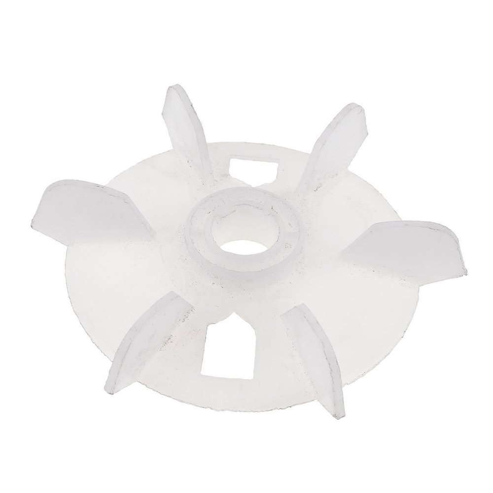 Aexit Y80 Replacement Electrical equipment White Plastic Inner Dia 1.9cm Six Impeller Motor Fan Vane