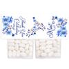 Blue Floral Tic Tac Labels Favor Wedding Bridal Shower Mint to Be Stickers Set of 60 view 1