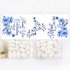 Blue Floral Tic Tac Labels Favor Wedding Bridal Shower Mint to Be Stickers Set of 60 view 2