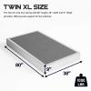 ZIYOO Twin XL Box Spring and Cover, 9 Inch High Profile BoXspring, Easy Assembly, Mattress Foundation, Heavy Duty Metal Steel Structure, Quiet Noise-Free Easy Assembly view 2