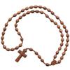 Rosary 5-decade Teardrop Jujube Light Wood 12mm view 1