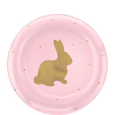 amscan 430830 Easter Coupe Plates Pink-19cm-20 Pcs