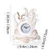 CLOCKZHJI Resin Desk Clock and Table Clock Mute, Decorative Living Room Bedroom Study Room Shelf Clock view 3
