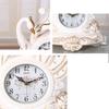 CLOCKZHJI Resin Desk Clock and Table Clock Mute, Decorative Living Room Bedroom Study Room Shelf Clock view 4