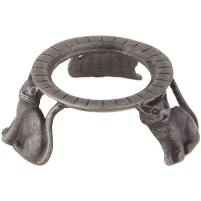 Bard's Pewter Egg Stand/Holder, Cats, 0.875" Diameter (Fits Hen Sized Eggs), Pack of 12