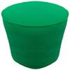 Ottoman Footstool Cover Cotton Round Pouf Cover with Piping Bottle Green 22" Diameter x 16" Height (55 cm Diameter x 40 cm Height) Cover ONLY, Not Stuffed, Insert not Included view 1