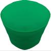 Ottoman Footstool Cover Cotton Round Pouf Cover with Piping Bottle Green 22" Diameter x 16" Height (55 cm Diameter x 40 cm Height) Cover ONLY, Not Stuffed, Insert not Included view 3