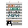 LifeSong Milestones Baptism Christening Gifts for Baby Boys and Girls Decor Sign Gift with Quote for Son Daughter Godchild Godson Goddaughter Child 1st Holy Communion 8"x12" (Custom Every Good Rope) view 1