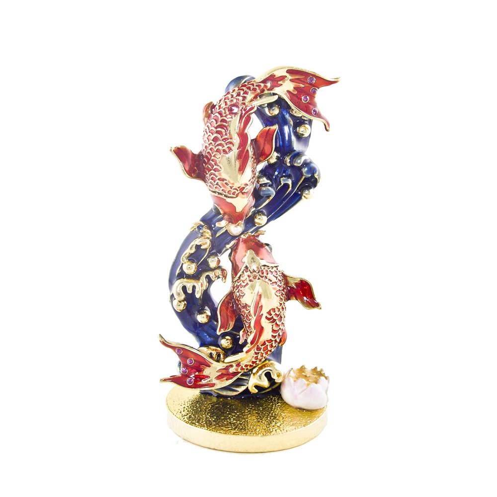 Feng Shui Bejeweled Pair of carp