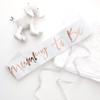 Ginger Ray White and Rose Gold Foiled Mummy To Be Baby Shower Sash Twinkle Twinkle view 1