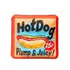  Akizuki Boeki TG8128 Hot Dog Design Accessories, Pop Decor, Glass Tray, W 10.2 x D 10.2 x H 1.1 inches (26 x 26 x view 1