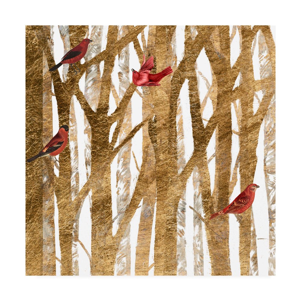 Trademark Fine Art Red Bird Christmas I by Studio W, 24x24