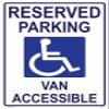 Handicap Parking Van ACCESSIBLE Sign Parking Lot Reserved for The Handicapped, UV Color & Protection to Last Longer, Rust-Free Heavy Duty Metal 18x12 0.04" view 1