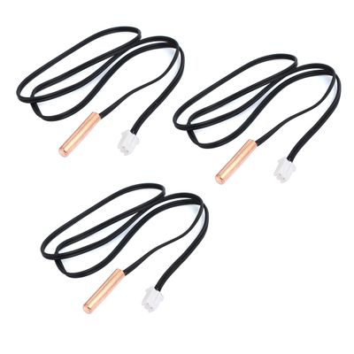 Aexit TC 50K Civil Equipment Hardware Accessories 20-inch Length Copper Head Air Conditioner Temperature Sensor 3pcs Model:80as263qo553