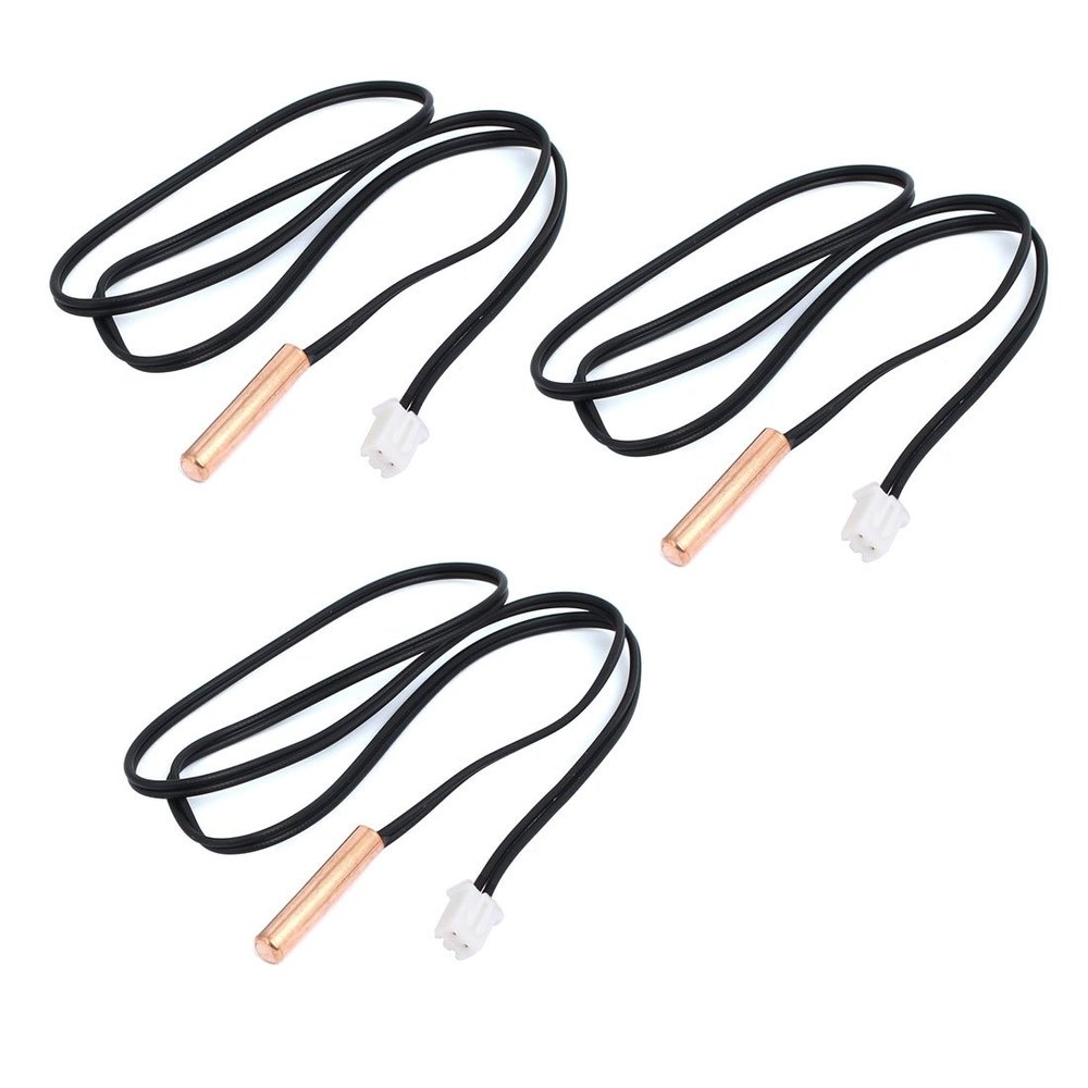 Aexit TC 50K Civil Equipment Hardware Accessories 20-inch Length Copper Head Air Conditioner Temperature Sensor 3pcs Model:80as263qo553