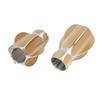 Aexit 60mmx90mm Through Construction Hardware Hole Curtain Drapery Rail End Cap Rod Finial Gold Tone 2pcs Model:72as468qo53 view 2