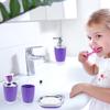 6 Pcs Bathroom Accessories Set, Toothbrush Holder, Toothbrush Cup, Soap Dispenser, Soap Dish, Toilet Brush Holder, Trash Can (Purple) view 2