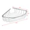 Aexit 10.3-inch x Home hardware 7.6-inch Brass Bathroom Basket Shower Caddy Corner Shelf Silver Tone Model:87as620qo504 view 2