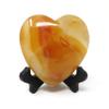 Innovative Surface Art Red Agate Stone Heart with Wood Stand (Heart #11) view 1