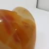 Innovative Surface Art Red Agate Stone Heart with Wood Stand (Heart #11) view 2