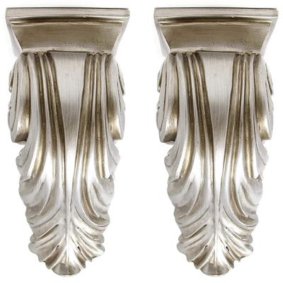 Urbanest Set of 2 Cameau Drapery Sconce, 2-inch Diameter, Pewter