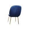 Best Master Furniture Tara Velvet Dining Chairs with Gold Plated Legs, Set of 2, Blue view 3