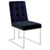 Coaster Home Furnishings Cisco Velvet Upholstered Dining Side Chair Chrome 192494 (Set of 2) view 4
