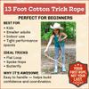 Western Stage Props Cotton Trick Rope Lasso |Cowboy and Cowgirl | Beginner or Advanced Lariat Looper for Kids and Adults, 13 Foot | Made in USA view 2