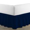 Amuze Bedding Egyptian Cotton 300 Thread Count 1 PC Tailored Single Ruffled/Dust Ruffle Bed Skirt (Navy Blue, King, Drop Length 15 Inches) view 1