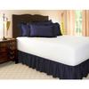 Amuze Bedding Egyptian Cotton 300 Thread Count 1 PC Tailored Single Ruffled/Dust Ruffle Bed Skirt (Navy Blue, King, Drop Length 15 Inches) view 2