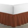 Amuze Bedding Egyptian Cotton 300 Thread Count 1 PC Tailored Single Ruffled/Dust Ruffle Bed Skirt (Brick Red, Queen, Drop Length 19 Inches) view 1
