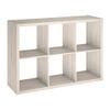 ClosetMaid Decorative Open Back 6-Cube Storage Organizer, Bleached Walnut view 1