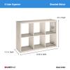 ClosetMaid Decorative Open Back 6-Cube Storage Organizer, Bleached Walnut view 3