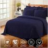 Better Trends Chenille Bedspreads Full/Double Size, Navy 100% Cotton Chenille Stripe Design Tufted Bedding Coverlet Soft Lightweight, 81"x110" 1 Pieces Jullian Collection view 3