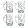 Adam Scottish Clan Crest 16oz Beer Stein Set of 4  Personalized Heraldic Engraving view 1