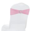 MDS Pack of 150 Spandex Chair Sashes Bows Universal fits Elastic Stretch Chair Bands Ties with Buckle Slider Bow for Wedding Decoration Spandex Slider Sashes Bow - Pink view 1
